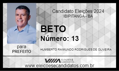 Candidato BETO 2024 - IBIPITANGA - Eleições