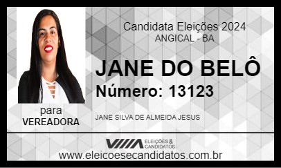 Candidato JANE DO BELÔ 2024 - ANGICAL - Eleições