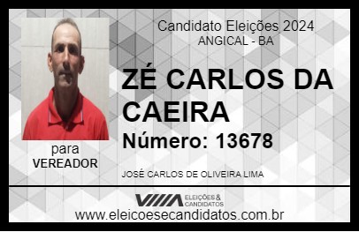 Candidato ZÉ CARLOS DA CAEIRA 2024 - ANGICAL - Eleições