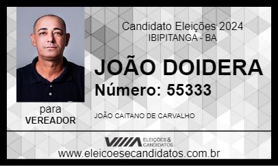 Candidato JOÃO DOIDERA 2024 - IBIPITANGA - Eleições