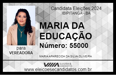 Candidato MARIA DA EDUCAÇÃO 2024 - IBIPITANGA - Eleições