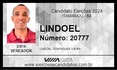 Candidato LINDOEL 2024 - ITAMARAJU - Eleições