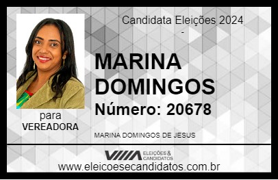 Candidato MARINA DOMINGOS 2024 - ITAMARAJU - Eleições