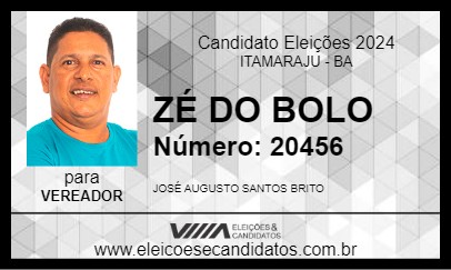 Candidato ZÉ DO BOLO 2024 - ITAMARAJU - Eleições