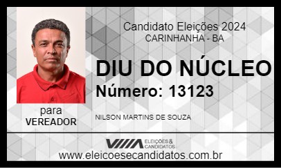 Candidato DIU DO NÚCLEO 2024 - CARINHANHA - Eleições