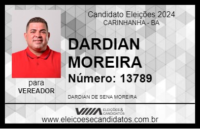 Candidato DARDIAN MOREIRA 2024 - CARINHANHA - Eleições