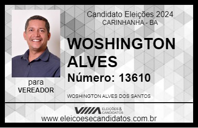 Candidato DR. WOSHINGTON ALVES 2024 - CARINHANHA - Eleições