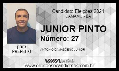 Candidato JUNIOR PINTO 2024 - CAMAMU - Eleições