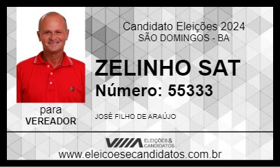 Candidato ZELINHO SAT 2024 - SÃO DOMINGOS - Eleições