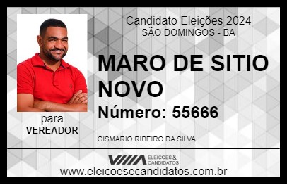 Candidato MARO DE SITIO NOVO 2024 - SÃO DOMINGOS - Eleições