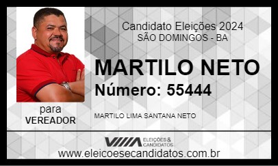 Candidato MARTILO NETO 2024 - SÃO DOMINGOS - Eleições