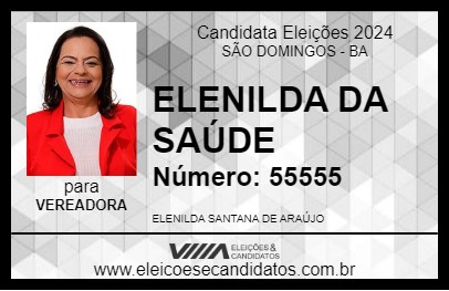 Candidato ELENILDA DA SAÚDE 2024 - SÃO DOMINGOS - Eleições