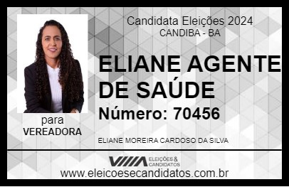 Candidato ELIANE AGENTE DE SAÚDE 2024 - CANDIBA - Eleições