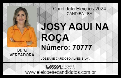 Candidato JOSY AQUI NA ROÇA 2024 - CANDIBA - Eleições