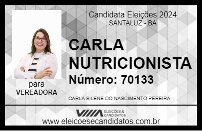 Candidato CARLA NUTRICIONISTA 2024 - SANTALUZ - Eleições