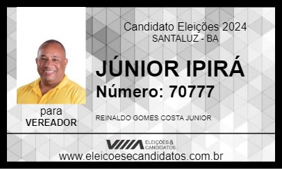 Candidato JÚNIOR IPIRÁ 2024 - SANTALUZ - Eleições