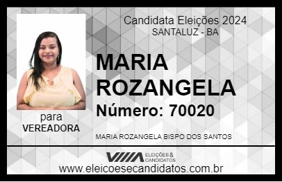 Candidato MARIA ROZANGELA 2024 - SANTALUZ - Eleições