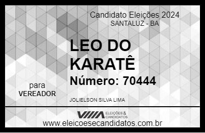 Candidato LEO DO KARATÊ 2024 - SANTALUZ - Eleições