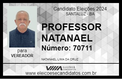 Candidato PROFESSOR NATANAEL 2024 - SANTALUZ - Eleições