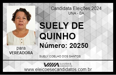 Candidato SUELY DE QUINHO 2024 - UNA - Eleições