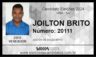 Candidato JOILTON BRITO 2024 - UNA - Eleições