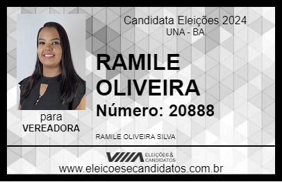 Candidato RAMILE OLIVEIRA 2024 - UNA - Eleições