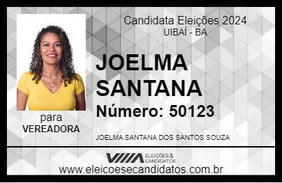 Candidato JOELMA SANTANA 2024 - UIBAÍ - Eleições