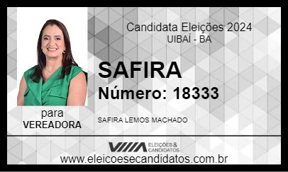 Candidato SAFIRA 2024 - UIBAÍ - Eleições