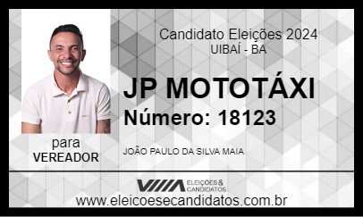 Candidato JP MOTOTÁXI 2024 - UIBAÍ - Eleições