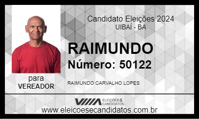 Candidato RAIMUNDO 2024 - UIBAÍ - Eleições