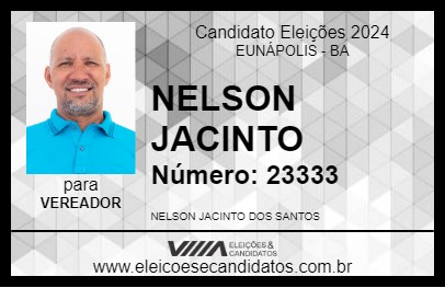 Candidato NELSON JACINTO 2024 - EUNÁPOLIS - Eleições