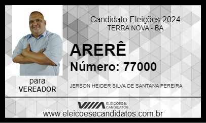 Candidato ARERÊ 2024 - TERRA NOVA - Eleições