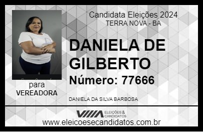 Candidato DANIELA DE GILBERTO 2024 - TERRA NOVA - Eleições