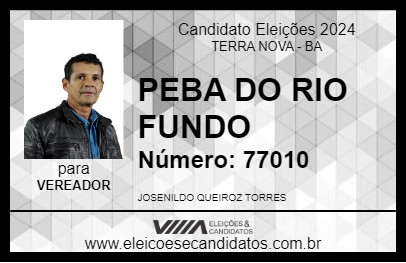 Candidato PEBA DO RIO FUNDO 2024 - TERRA NOVA - Eleições