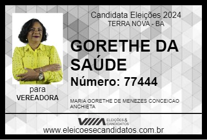 Candidato GORETHE DA SAÚDE 2024 - TERRA NOVA - Eleições