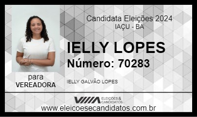 Candidato IELLY LOPES 2024 - IAÇU - Eleições