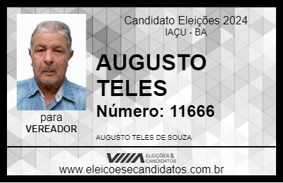 Candidato AUGUSTO TELES 2024 - IAÇU - Eleições