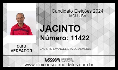 Candidato JACINTO 2024 - IAÇU - Eleições