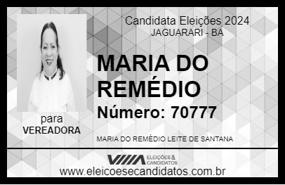 Candidato MARIA DO REMÉDIO 2024 - JAGUARARI - Eleições