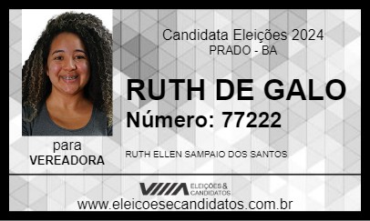 Candidato RUTH DE GALO 2024 - PRADO - Eleições