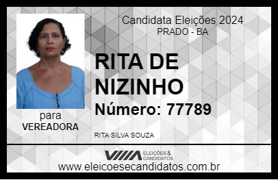 Candidato RITA DE NIZINHO 2024 - PRADO - Eleições