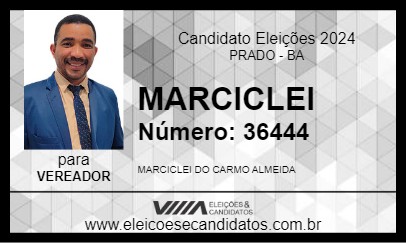 Candidato MARCICLEI 2024 - PRADO - Eleições