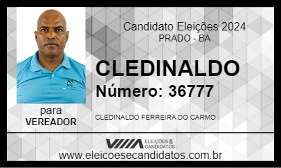 Candidato CLEDINALDO 2024 - PRADO - Eleições