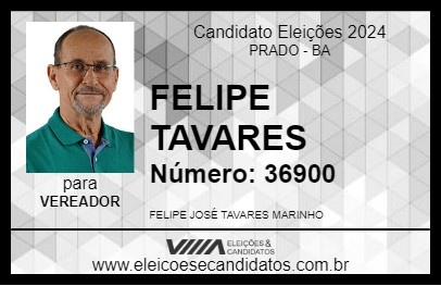 Candidato FELIPE TAVARES 2024 - PRADO - Eleições