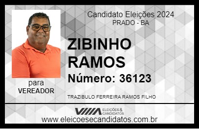 Candidato ZIBINHO RAMOS 2024 - PRADO - Eleições