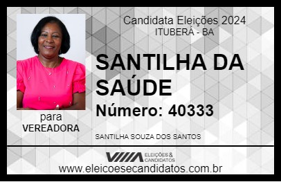 Candidato SANTILHA DA SAÚDE 2024 - ITUBERÁ - Eleições