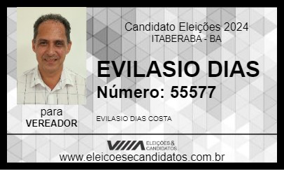 Candidato EVILASIO DIAS 2024 - ITABERABA - Eleições