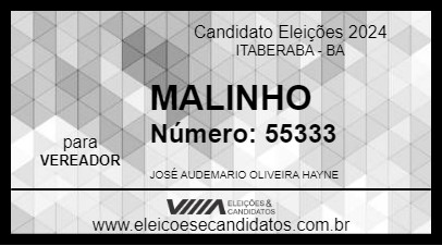 Candidato MALINHO 2024 - ITABERABA - Eleições