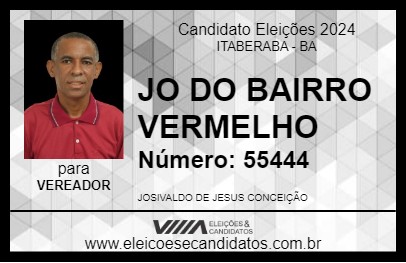 Candidato JO DO BAIRRO VERMELHO 2024 - ITABERABA - Eleições