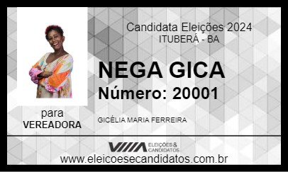 Candidato NEGA GICA 2024 - ITUBERÁ - Eleições